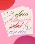 Load image into Gallery viewer, Cheers Cocktail Napkins | White Party Napkins, Cocktail
