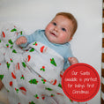 Load image into Gallery viewer, Santa & Christmas Trees Cotton Muslin Swaddle Blanket

